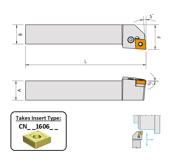 PCLNL 3232 P16 (95Deg) Lever Lock Clamp Toolholder